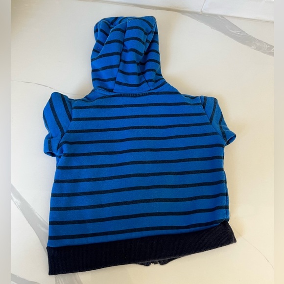 Disney Baby Tigger Blue Striped Hoodie Bugs Outdoor Theme 12M Baby - Picture 5 of 7
